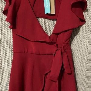 Do+Be Dark Red Romper